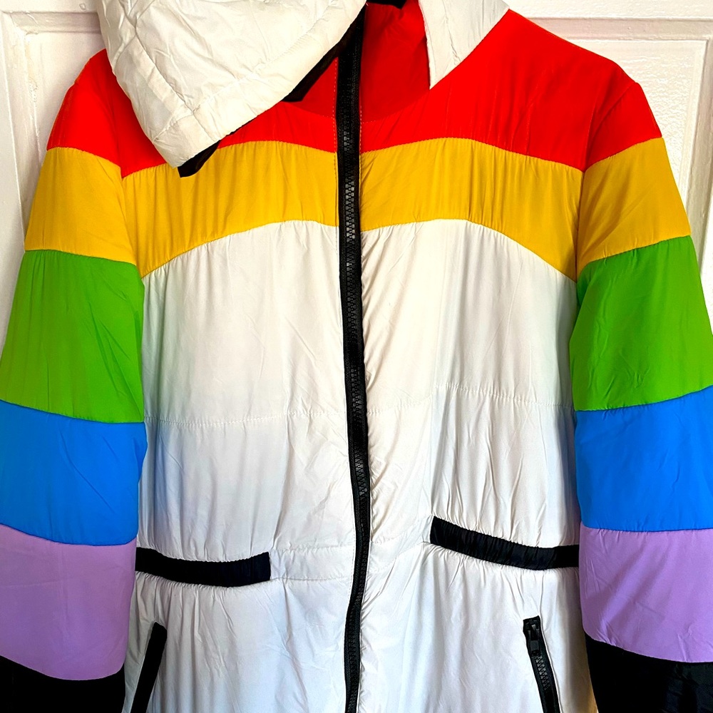 dELiA*s x Dolls Kill Rainbow Puffer Snowsuit